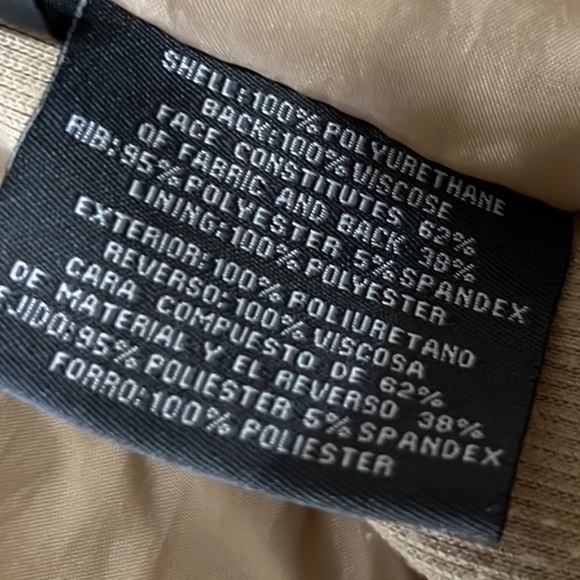 Kenneth Cole Reaction Faux Leather Moto Jacket in Honey, Size Large - Picture 15 of 17